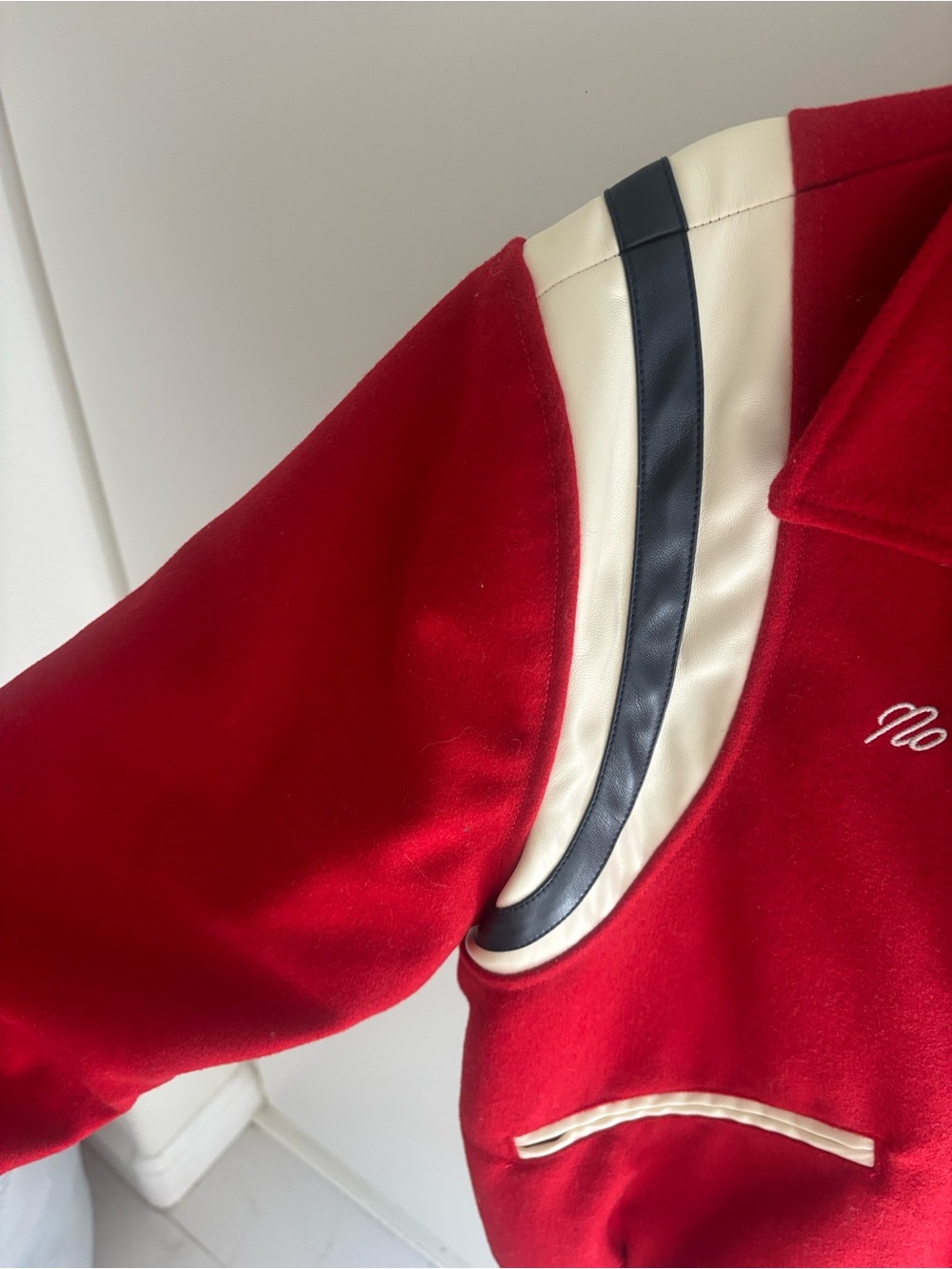 MOTHER The Team Spirit Wool Blend Jacket in Sidelines NWT Small - Picture 8 of 8